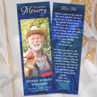 Memorial Prayer Card Custom Photo Sympathy Funeral Bookmarks