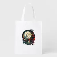 Aesthetic Goblincore And Cottagecore Mushroom Funn Grocery Bag