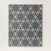 Crisp Black and White Snowflake pattern  Jigsaw Puzzle