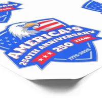 America’s 250th Anniversary Patriotic Eagle Badge Temporary Tattoos