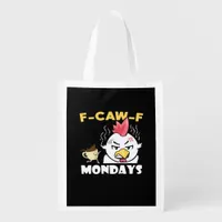 F-Caw-F Mondays Classic Minimal Clean Grocery Bag