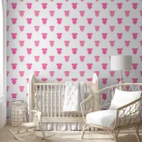 Sweet Baby Girl Pink Fashion Pattern Nursery Wallpaper