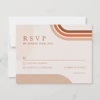 Boho Beige  Terracotta Response Card