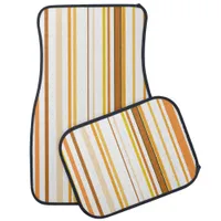 Coastal Beach Sunset Stripes Car Floor Mat