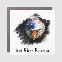 *~* AP16 GOD BLESS AMERICA Flag Patriotic EAGLE Car Magnet