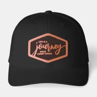 Funny Life is a Journey Wear Comfy Shoes Leather Patch Hat