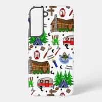 Personalized Camping Themed  Happy Camper    Samsung Galaxy S22+ Case