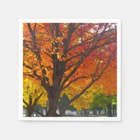 Autumn Leaves of Yellow and Orange Photo Paper Napkins