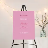 Pink Magenta Bridal Shower Welcome Sign