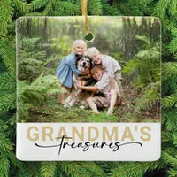 Grandma's Treasures Photo Keepsake Ceramic Ornament