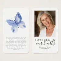 Butterfly Photo Remembrance Prayer Card