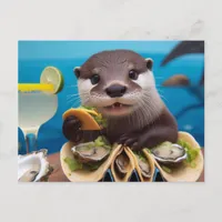 Otter With Osyster Tacos Postcard