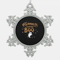 Mommy’s Little Boo - Happy Halloween Snowflake Pewter Christmas Ornament
