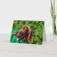 Lucky Irish Setter St. Patrick's Day Greeting Card