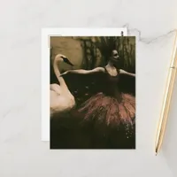 Horror Ballerina and Swan  Postcard