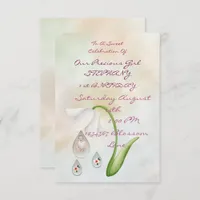 White Fairy droplets 1 st birthday card 