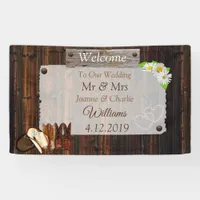 Cowboy Boots, Hats and Daisies Wedding Banner