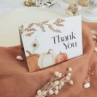 Thank You Card Pumpkin Fall Boho