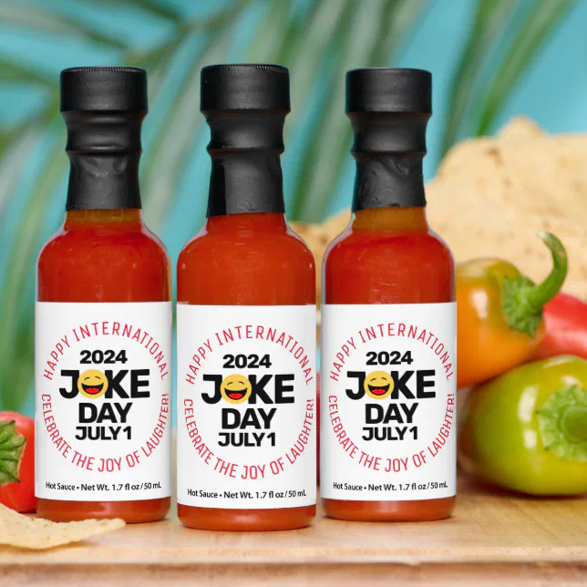 International Joke Day Laughing Face Hot Sauces