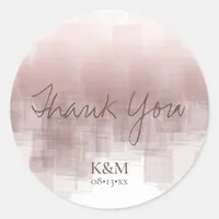 Watercolor Reflections Thank You Cinnamon ID774 Classic Round Sticker
