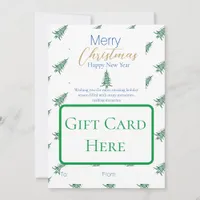 Green Blue Pagoda Christmas Tree Gift Card Holder