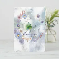 Floral and whimsy thank you card 