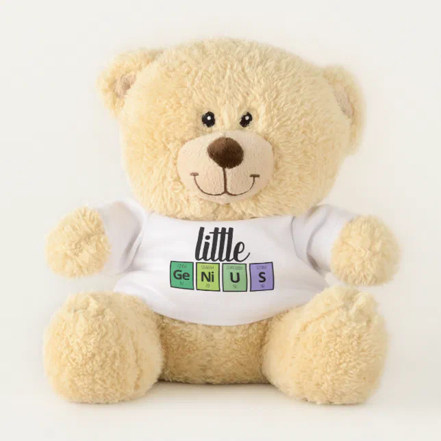 Funny Little GeNiUS Periodic Table Element Symbols Teddy Bear