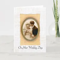 On Your Wedding Day Vintage Couple Card