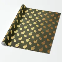 Gold Foil Thanksgiving Wrapping Paper