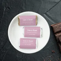 Wedding dusty rose pink names Love is Sweet Hershey's Miniatures