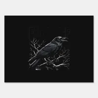 Crow, F-Caw-F Funny Bird Minimal Clean Sign