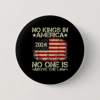 No Kings In America Minimal Clean Button