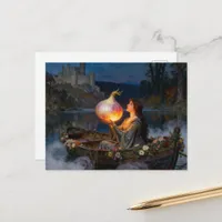 Funny Lady of Shallot Parody Postcard