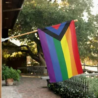 Social Justice Pride Rainbow  House Flag