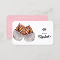 Bold and Colorful African American Nail Salon Business Card