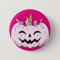 Unicorn Pumpkin Button