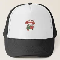 Tis The Season Retro Christmas 70s 80s Vintage Gro Trucker Hat
