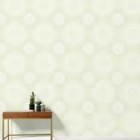 Geometric Pattern Pastel Green & Cream Watercolor  Wallpaper