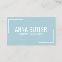 Blue Modern Simple Minimalist Professional Plain Business Card