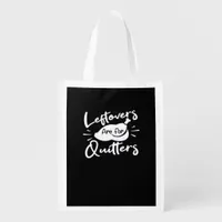 Leftovers Are For Quitters Cute V-Neck Grocery Bag