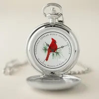 Personalized Cardinals Appear When Angels Are Near Pocket Watch