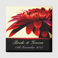 Red Passion Flower Wedding Favor Magnet