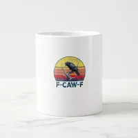 F-Caw-F Funny Raven Crow Vintage Gothic Bird Pun M Giant Coffee Mug