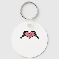 Skeleton Hand Heart Sign Valentines Day Classic Keychain