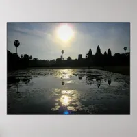 Angkor Wat Cambodia Morning Silhouette Print