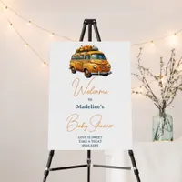 Rustic Orange Truck Little Pumpkin Baby Shower Foam Board