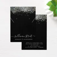 Metallic Glitter Earrings Necklace Display Card