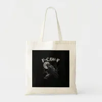 Crow F-Caw-F Funny Bird Moon Gothic Adult Humor Vi Tote Bag