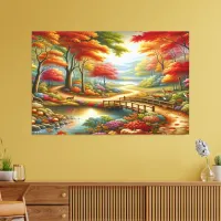 Enchanted Fantasy Autumn Forest Pathway | Canvas Print