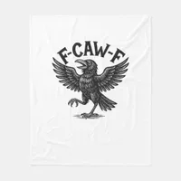 Halloween F-Caw-F Bird Crow Women Men Minimal Clea Fleece Blanket
